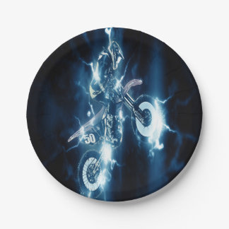 Plato De Papel Motocross personalizado