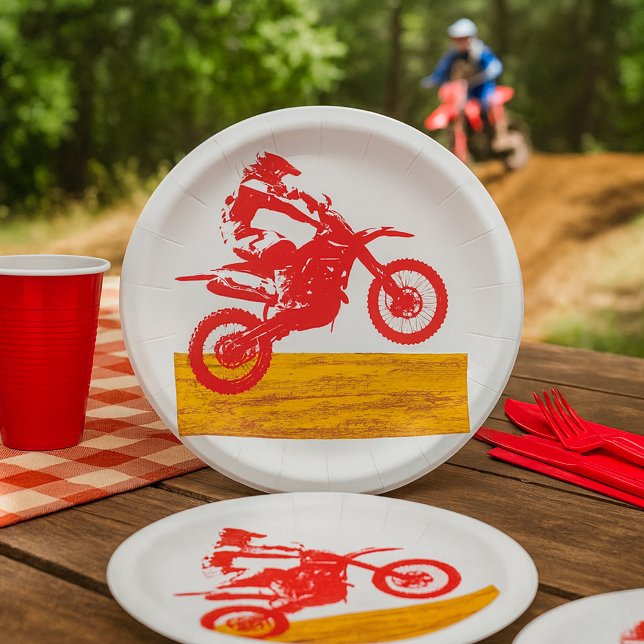 Plato De Papel Motocross Rider (Subido por el creador)