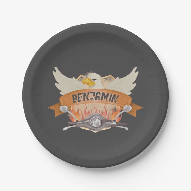 Plato De Papel Motor-ciclo (Anverso)