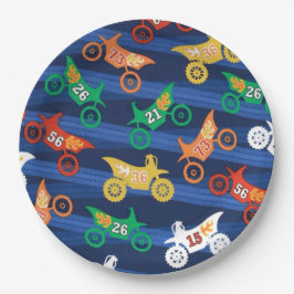 Plato De Papel Motorama Dirt Bikes