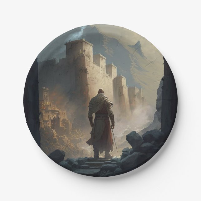 Plato De Papel Mountain Town Siege (Anverso)