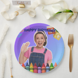 Plato De Papel Ms.Rachel Custom Birthday Plates 