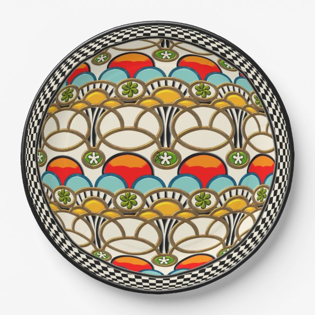 Plato De Papel Mucha y acantilado (Anverso)