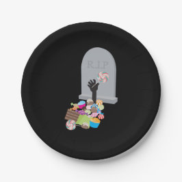 Plato De Papel Muerte por diseño de Candy Halloween