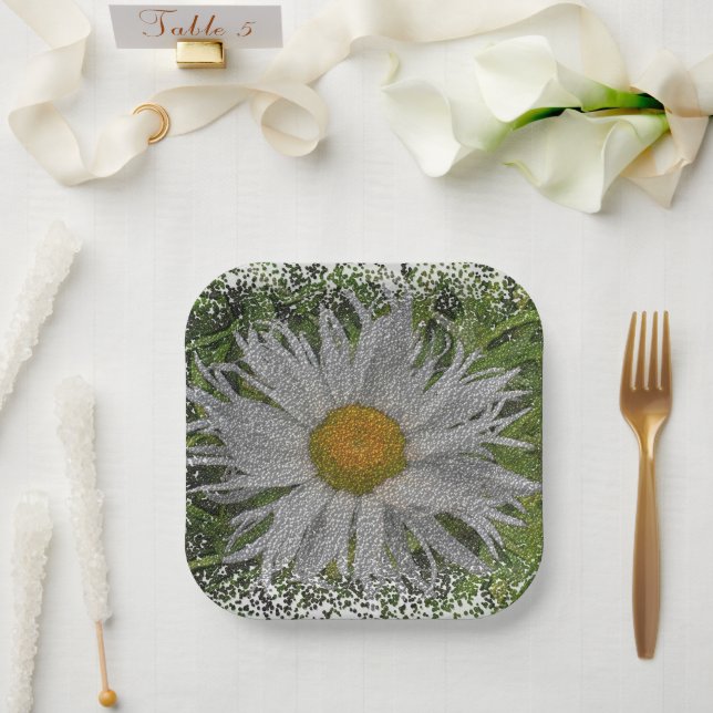 Plato De Papel Muéstrame una margarita #1 (Boda)