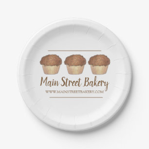 Plato De Papel Muffin de crucero por las calles horneado por comi