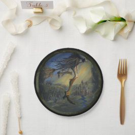 Plato De Papel Mujer bruja