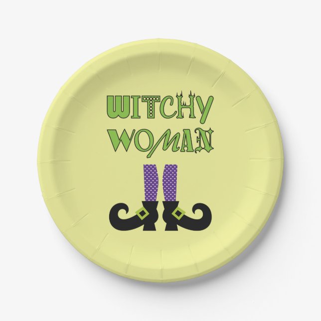 PLATO DE PAPEL MUJER DE WITCHY (Anverso)