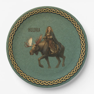 Plato De Papel Mujer del Bosque Huldra Nórdica