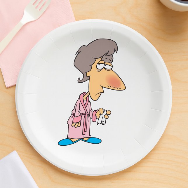 Plato De Papel Mujer enferma (Subido por el creador)