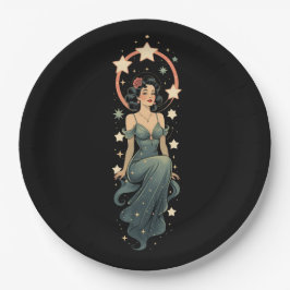 PLATO DE PAPEL MUJER VINTAGE