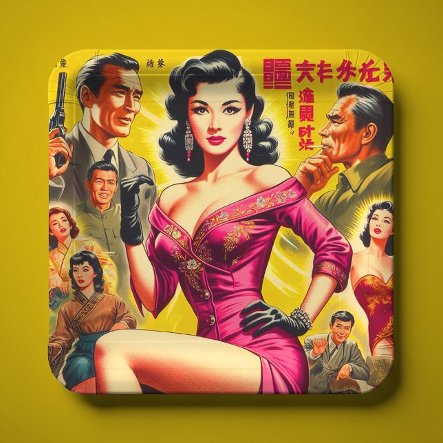Plato De Papel Mujer vintage japonesa de pulp (Subido por el creador)