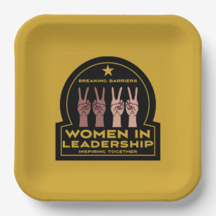 Plato De Papel Mujeres en el liderazgo
