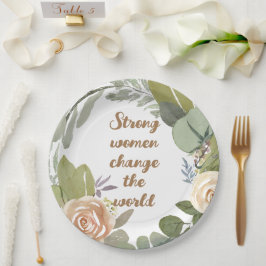 Plato De Papel mujeres fuertes cambian el mundo 8° marcha por la 