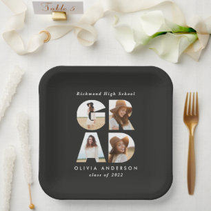 Plato De Papel Multifoto grapa decoración moderna y elegante de f