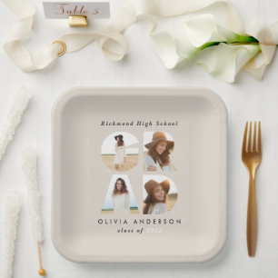 Plato De Papel Multifoto grapa decoración moderna y elegante de f