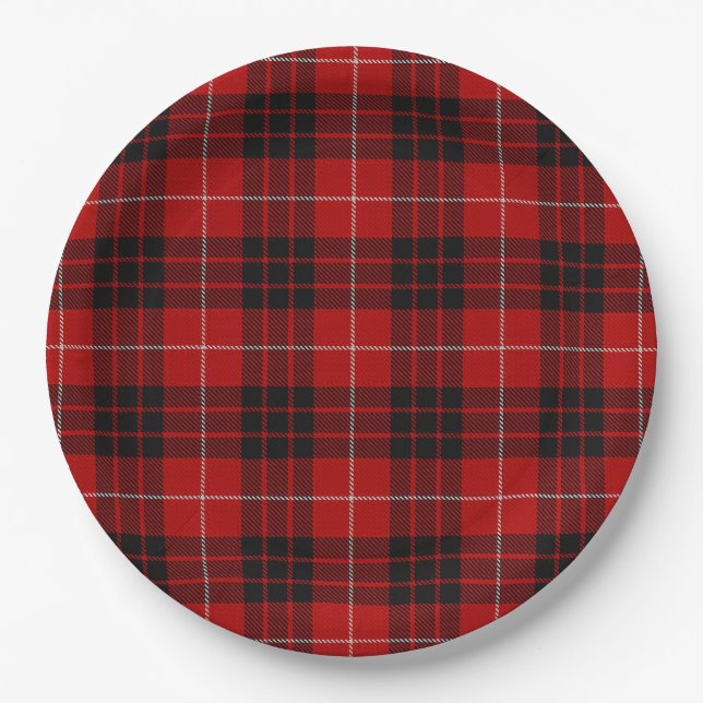 Plato De Papel Munro Tartan (Anverso)