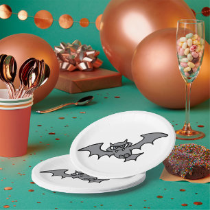 Plato De Papel Murciélago vampiro maligno Kawaii espeluznante