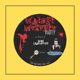 Plato De Papel Murder Mystery Birthday Party Black Elegant
