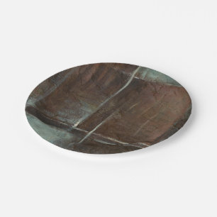 Plato De Papel Muro de ladrillo rojo y gris