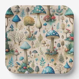 Plato De Papel Mushrooms Fairyland