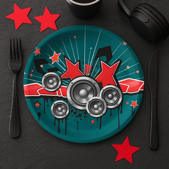 Plato De Papel Music Graphic Speakers Audio (Subido por el creador)