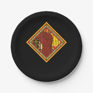 Plato De Papel Música del Orgullo Negro Melanin