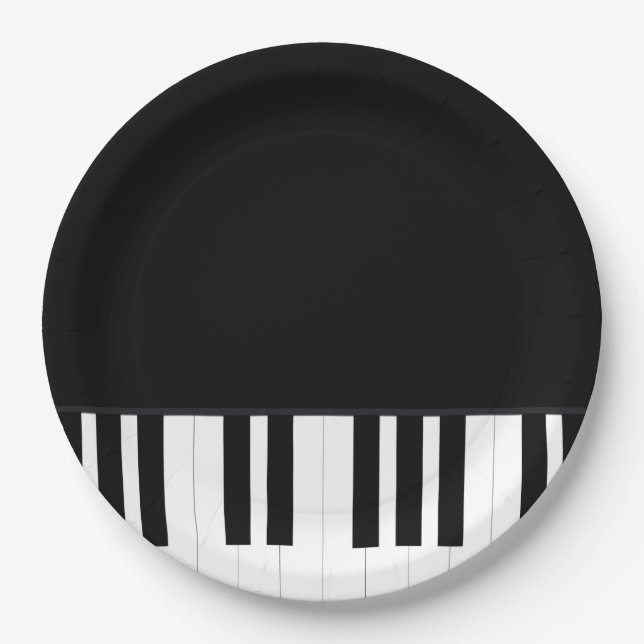 PLATO DE PAPEL MÚSICA DEL PIANO (Anverso)