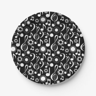 Plato De Papel Música Notas Fiesta temática de músico