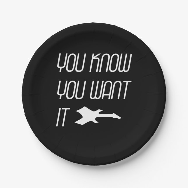 Plato De Papel Música que sabes que quieres guitarra (Anverso)