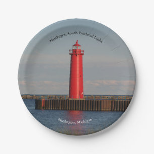 Plato De Papel Muskegon South Pierhead Placa de papel ligero