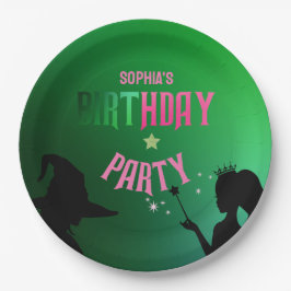 Plato De Papel Muy divertido fiesta de cumpleaños Green Pink Glin