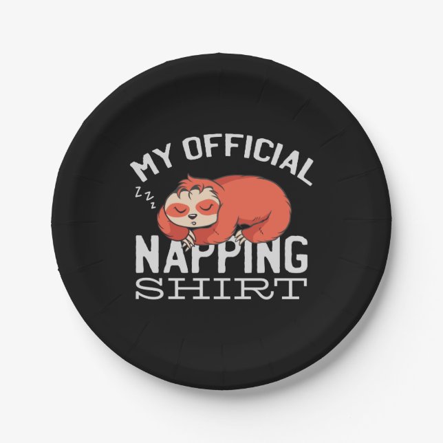 Plato De Papel My official napping shirt Sloth (Anverso)