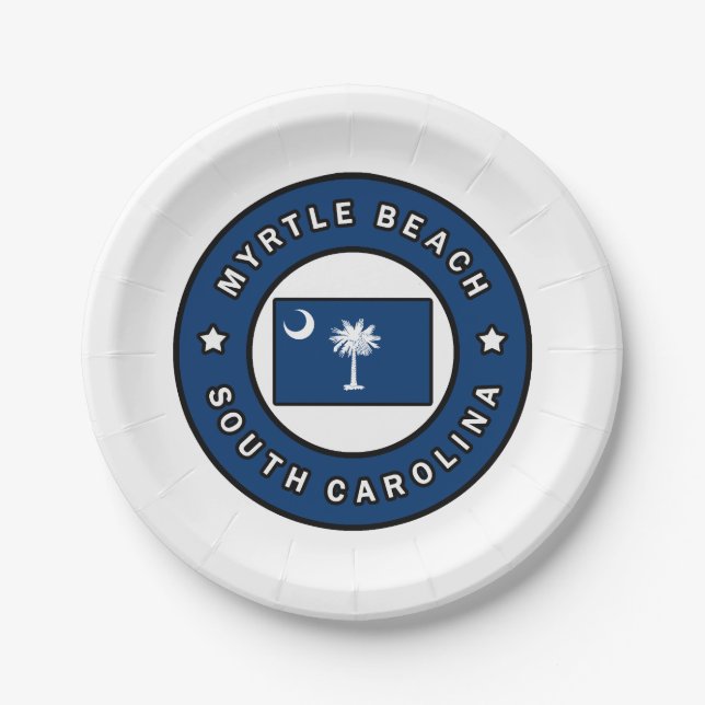 Plato De Papel Myrtle Beach South Carolina (Anverso)
