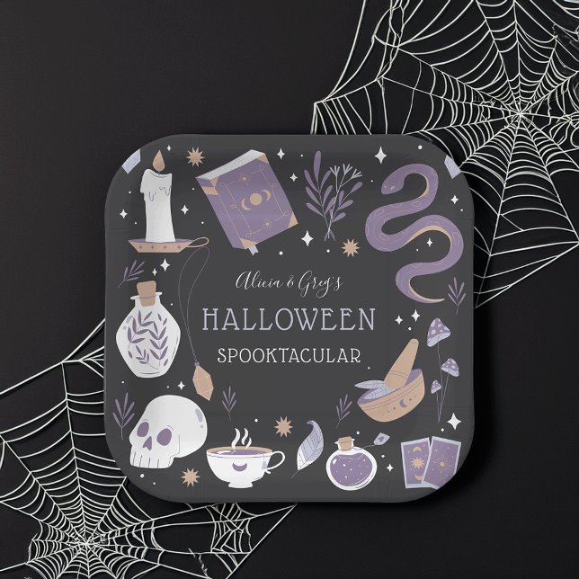 Plato De Papel Mystic Boho Crystal Halloween Party (Subido por el creador)