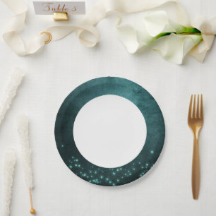 Plato De Papel Mystic Twilight Stars   Deslumbramiento de la nebl