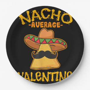 Plato De Papel Nacho Valentine mexicano promedio de San Valentín