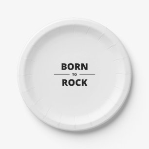 PLATO DE PAPEL NACIDO A ROCK