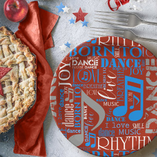 Plato De Papel Nacido en azul/blanco/cualquier color ID277