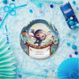 Plato De Papel Nacimiento de espías acuáticas Ninja