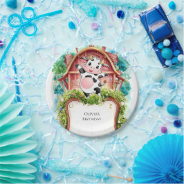 Plato De Papel Nacimiento de la vaca acuática Pastel