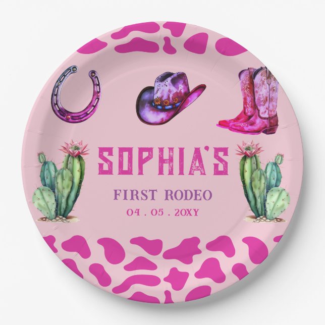 Plato De Papel Nacimiento de las Vaqueras Occidentales Primeras C (Anverso)