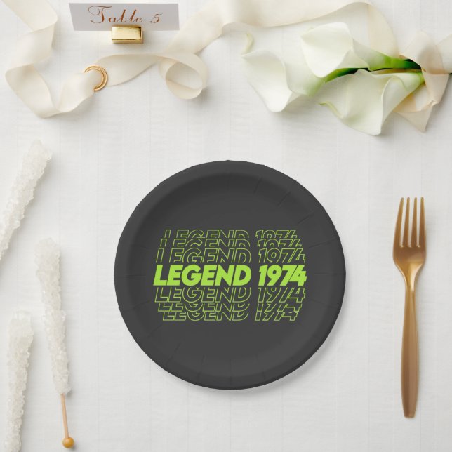 Plato De Papel Nacimiento De Leyendas 1974 (Boda)