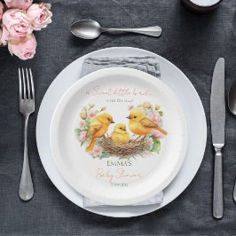 Plato De Papel Nacimiento de naves pronto la ducha de bebé primav