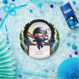 Plato De Papel Nacimiento de Ninja para niños mágicos