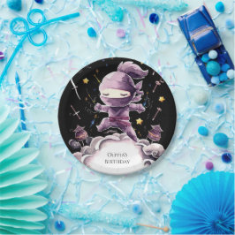 Plato De Papel Nacimiento de Pastel Spy Ninja