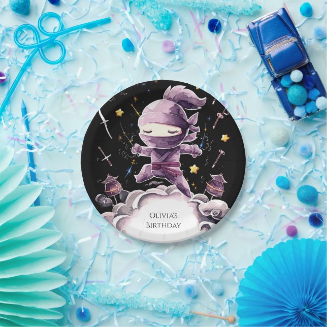 Plato De Papel Nacimiento de Pastel Spy Ninja (Fiesta)