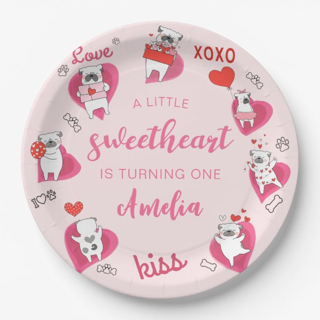 Plato De Papel Nacimiento de San Valentín (Anverso)