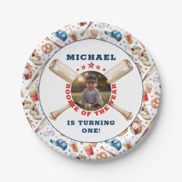 Plato De Papel Nacimiento del Béisbol color Rookie del Año