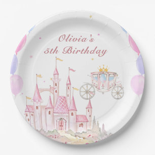 Plato De Papel Nacimiento del Chica del Castillo de la Princesa